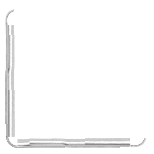 Außenwinkel-Komplett-Bausatz, 127 cm Seitenlänge, zur Wandbefestigung, zum Anschrauben