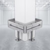 4-seitiger Säulenschutz-Komplett-Bausatz M75-1SP, außen 112 cm, innen 63 cm, Stahl, Profil B
