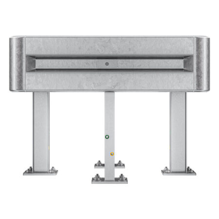 4-seitiger Säulenschutz-Komplett-Bausatz M75-1SP, außen 112 cm, innen 63 cm, Stahl, Profil B