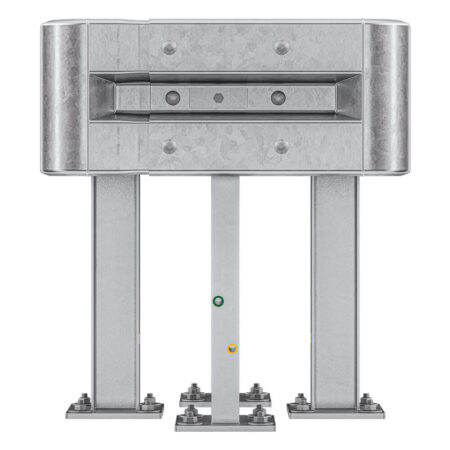 4-seitiger Säulenschutz-Komplett-Bausatz M75-1SP, außen 74 cm, innen 25 cm, Stahl, Profil B