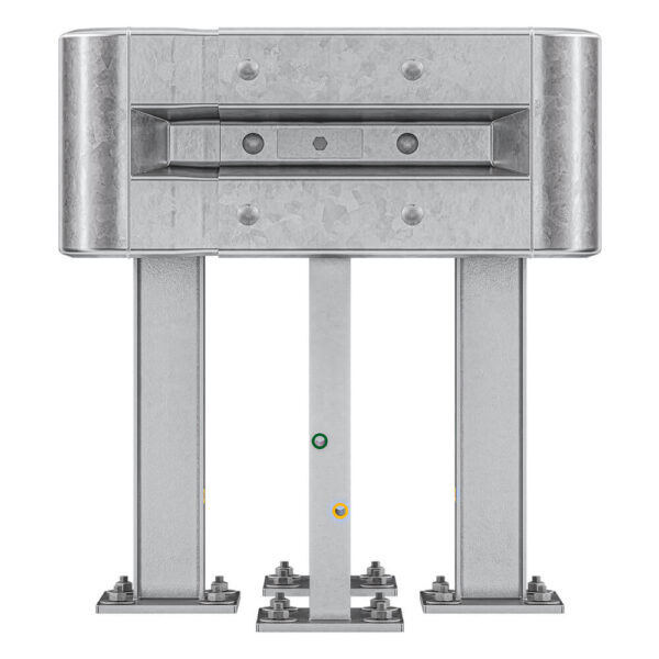 4-seitiger Säulenschutz-Komplett-Bausatz M75-1SP, außen 74 cm, innen 25 cm, Stahl, Profil B
