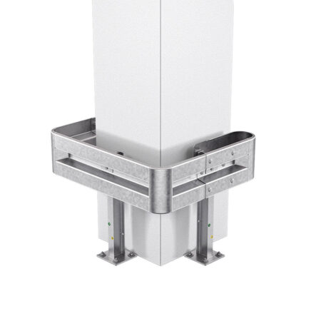 3-seitiger Säulenschutz-Komplett-Bausatz M75-1SP, außen 112x96 cm, innen 63x68 cm, Stahl, Profil B