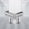 3-seitiger Säulenschutz-Komplett-Bausatz M75-1SP, außen 112x96 cm, innen 63x68 cm, Stahl, Profil B