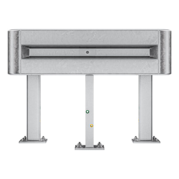 3-seitiger Säulenschutz-Komplett-Bausatz M75-1SP, außen 112x96 cm, innen 63x68 cm, Stahl, Profil B