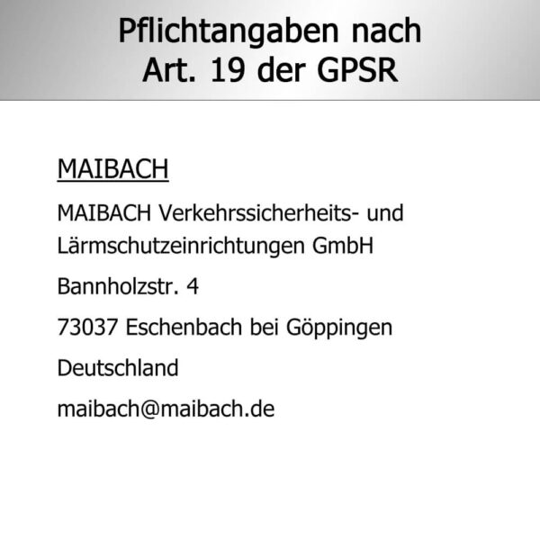5 x Maibach Leitpfosten Typ NP160, Eingrableitpfosten SLP1 m. Hohlprofil, VZ 620