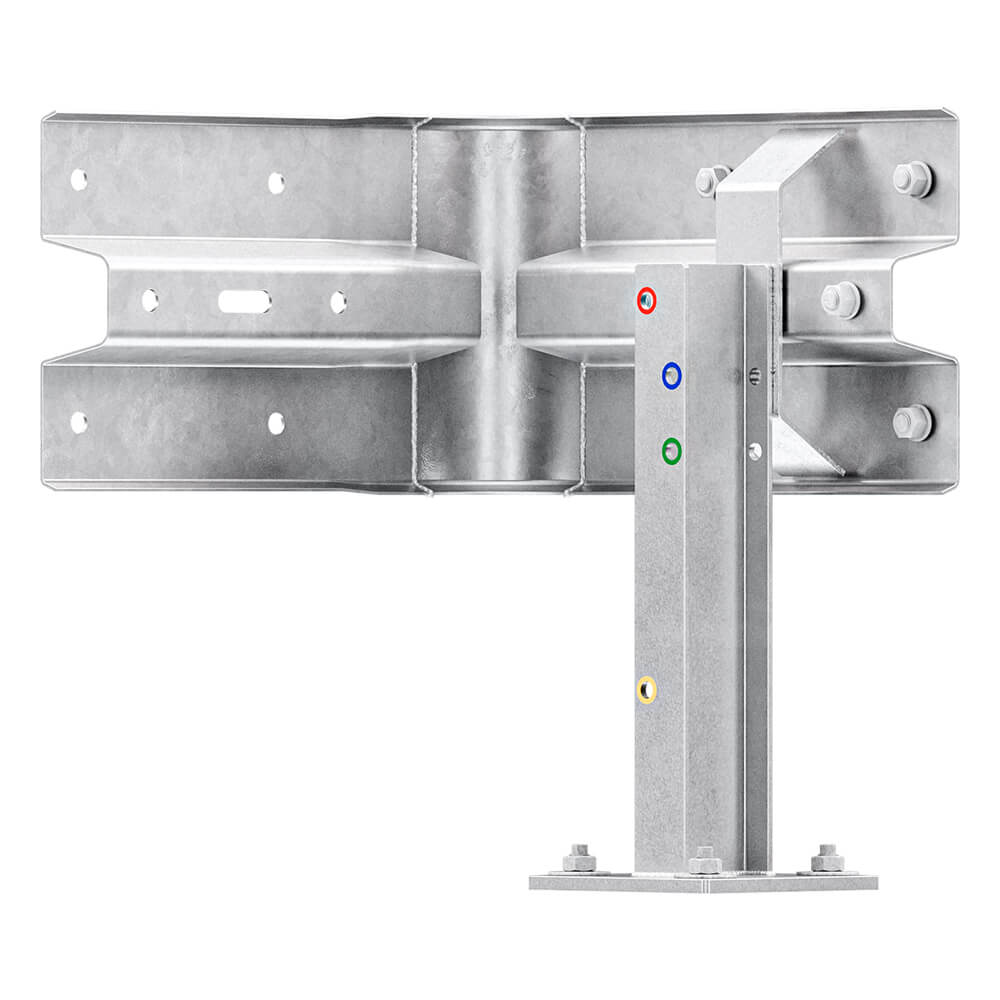 Leitplanken Verlängerungs-Bausatz Außen-Eckstück M50-1SP, Aufschrauben, Stahl, Profil B – Bild 4