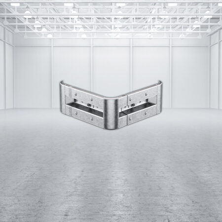 Außenwinkel-Komplett-Bausatz, 77 cm Seitenlänge, zur Wandbefestigung, zum Anschrauben