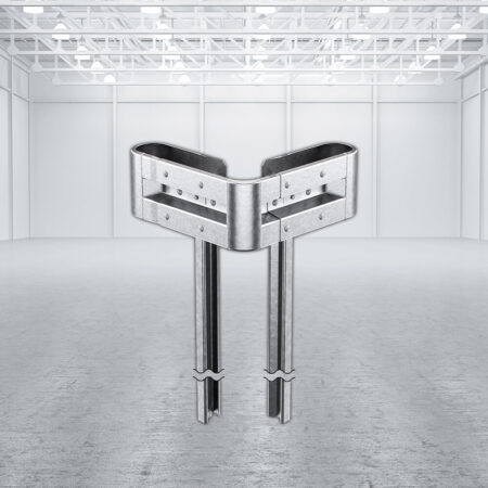 Außenwinkel-Komplett-Bausatz, 77 cm Seitenlänge, zum Rammen, Stahl, Profil B