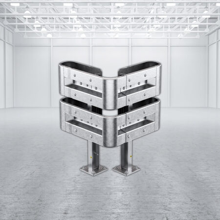 Außenwinkel-Komplett-Bausatz M100-2SP, 77 cm Seitenlänge, Aufschrauben, Stahl, Profil B