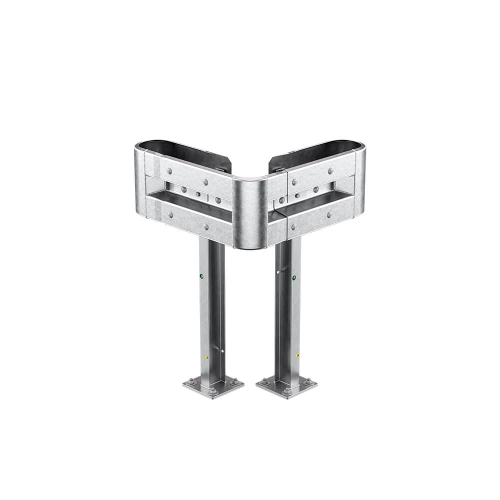 Außenwinkel-Komplett-Bausatz M100-1SP, 77 cm Seitenlänge, Aufschrauben, Stahl, Profil B – Bild 2