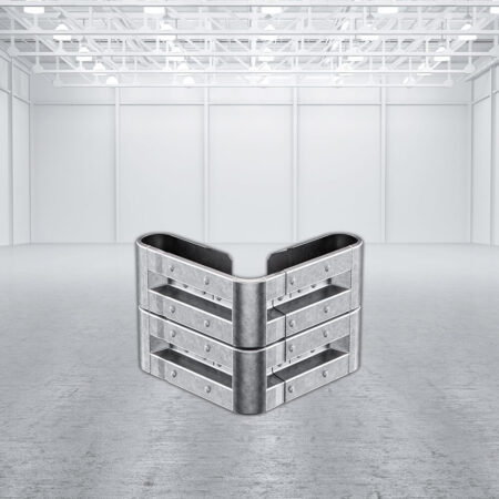 Außenwinkel-Komplett-Bausatz M50-2SP, 77 cm Seitenlänge, Aufschrauben, Stahl, Profil B