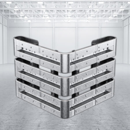 Außenwinkel-Komplett-Bausatz M100-3SP, 127cm Seitenlänge, Aufschrauben, Stahl, Profil B