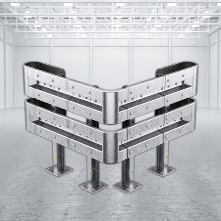 Außenwinkel-Komplett-Bausatz M100-2SP, 127 cm Seitenlänge, Aufschrauben, Stahl, Profil B