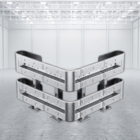 Außenwinkel-Komplett-Bausatz M75-2SP, 127 cm Seitenlänge, Aufschrauben, Stahl, Profil B