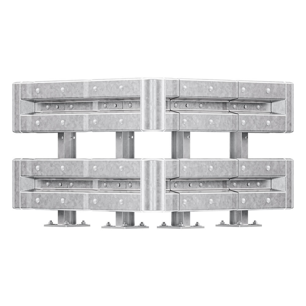Außenwinkel-Komplett-Bausatz M75-2SP, 127 cm Seitenlänge, Aufschrauben, Stahl, Profil B – Bild 3