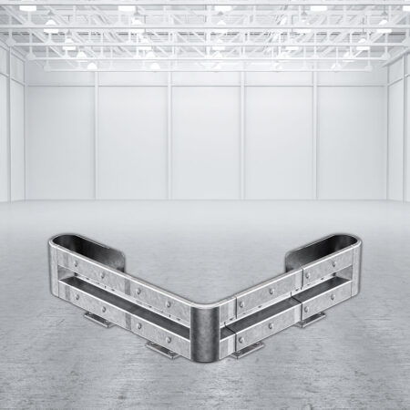 Außenwinkel-Komplett-Bausatz M25-1SP, 127 cm Seitenlänge, Aufschrauben, Stahl, Profil B