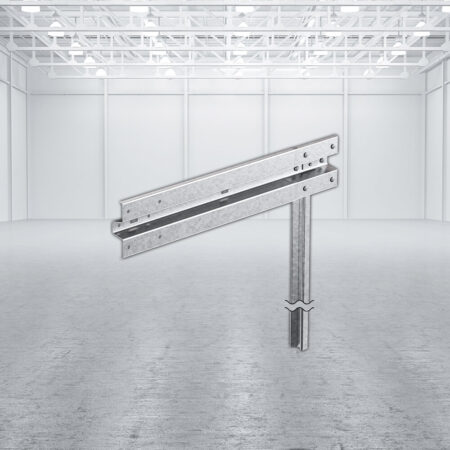 Leitplanken Verlängerungs-Bausatz 1,33 Meter Länge, zum Rammen, Stahl, Profil B