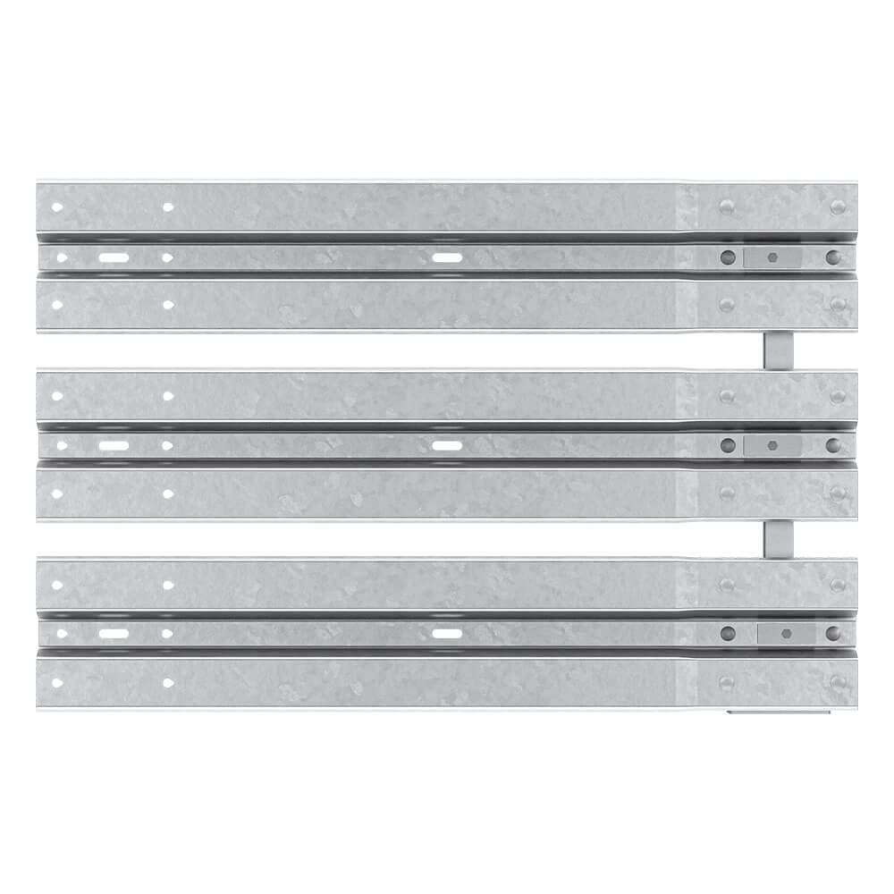 Leitplanken Verlängerungs-Bausatz M100-3SP, 1,33 m, zum Aufschrauben, Stahl, Profil B – Bild 3