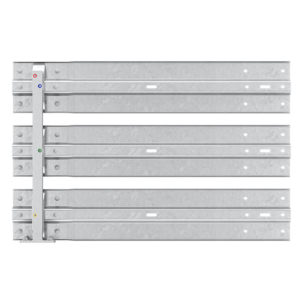 Leitplanken Verlängerungs-Bausatz M100-3SP, 1,33 m, zum Aufschrauben, Stahl, Profil B – Bild 4