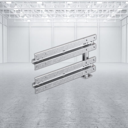 Leitplanken Verlängerungs-Bausatz M75-2SP, 1,33 m, zum Aufschrauben, Stahl, Profil B