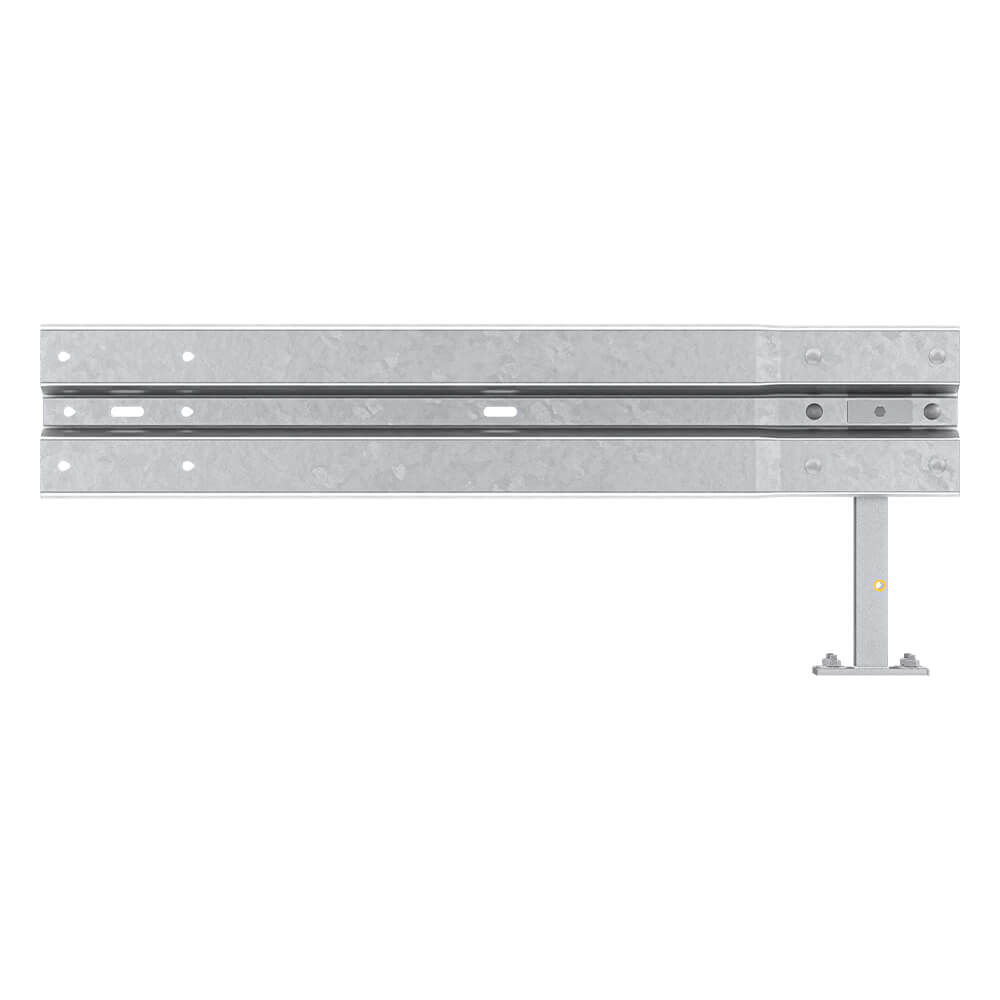 Leitplanken Verlängerungs-Bausatz M50-1SP, 1,33 m, zum Aufschrauben, Stahl, Profil B – Bild 3
