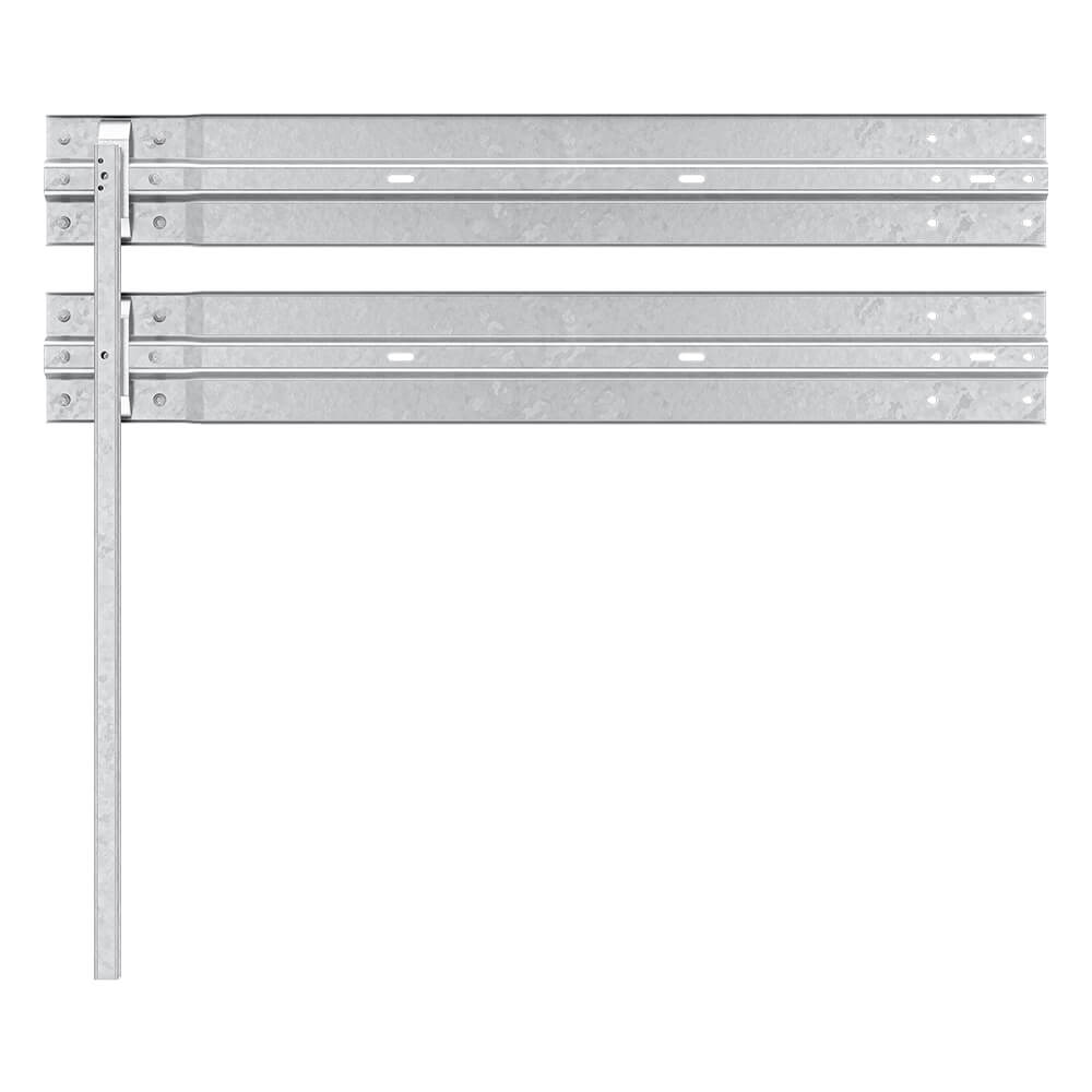 Leitplanken Verlängerungs-Bausatz, 2-holmig, 2,00 m, zum Rammen, Stahl, Profil B – Bild 4