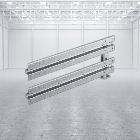 Leitplanken Verlängerungs-Bausatz M75-2SP, 2 m, zum Aufschrauben, Stahl, Profil B