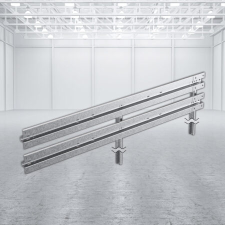 Leitplanken Verlängerungs-Bausatz, 2-holmig, 4,00 m, zum Rammen, Stahl, Profil B