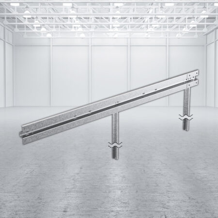 Leitplanken Verlängerungs-Bausatz 4 Meter Länge, zum Rammen, Stahl, Profil B