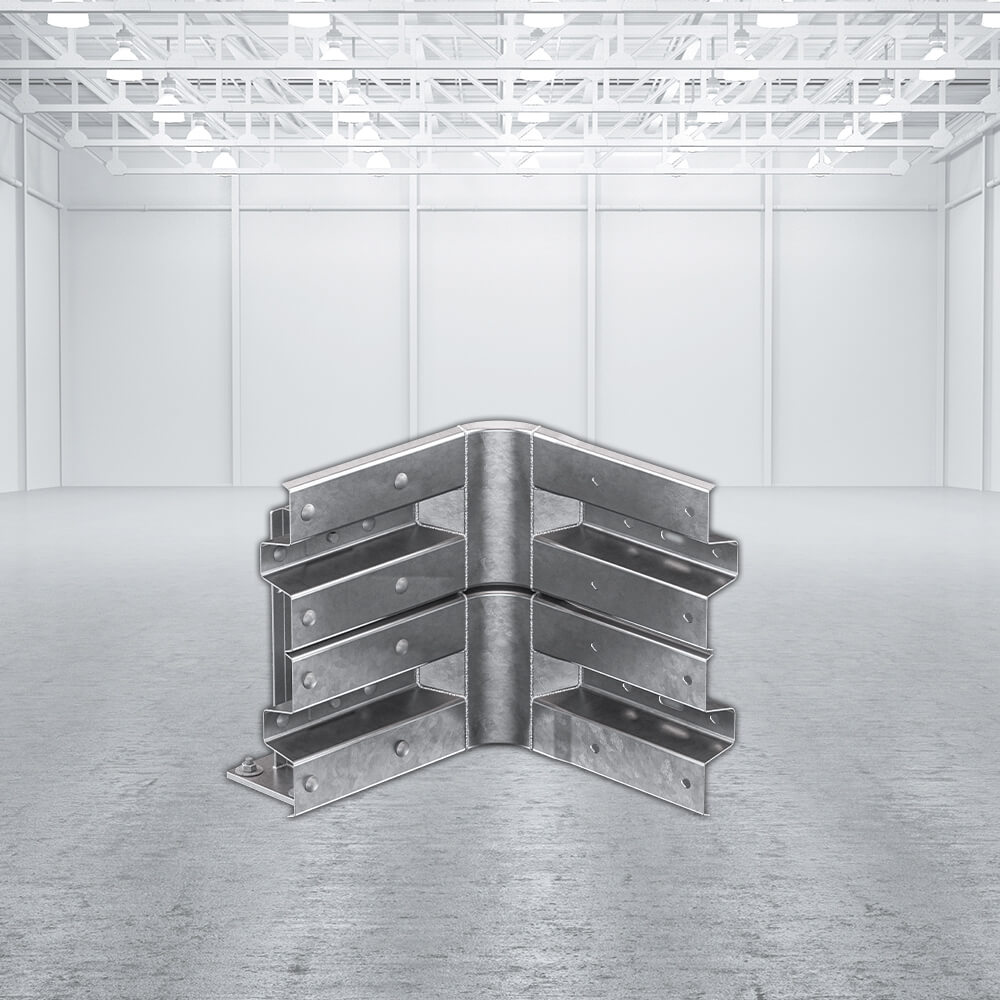 Leitplanken Verlängerungs-Bausatz Innen-Eckstück M50-2SP, Aufschrauben, Stahl, Profil B