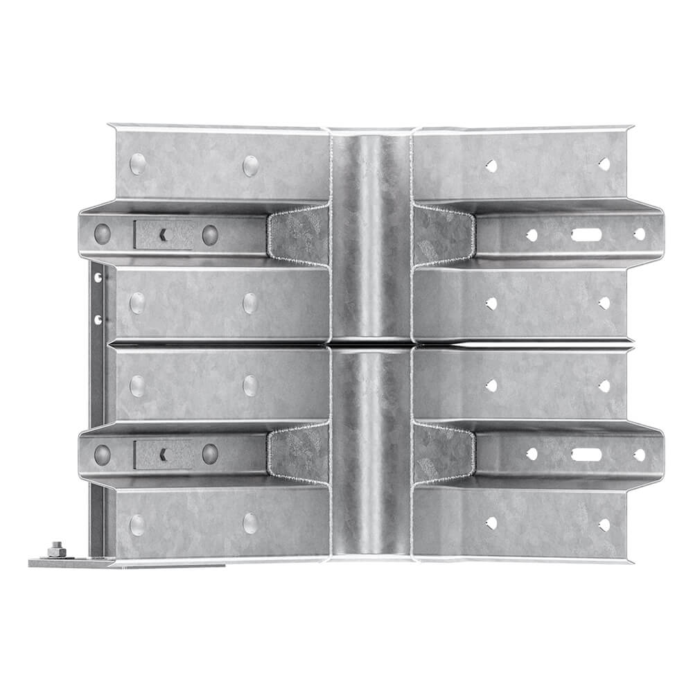 Leitplanken Verlängerungs-Bausatz Innen-Eckstück M50-2SP, Aufschrauben, Stahl, Profil B – Bild 3