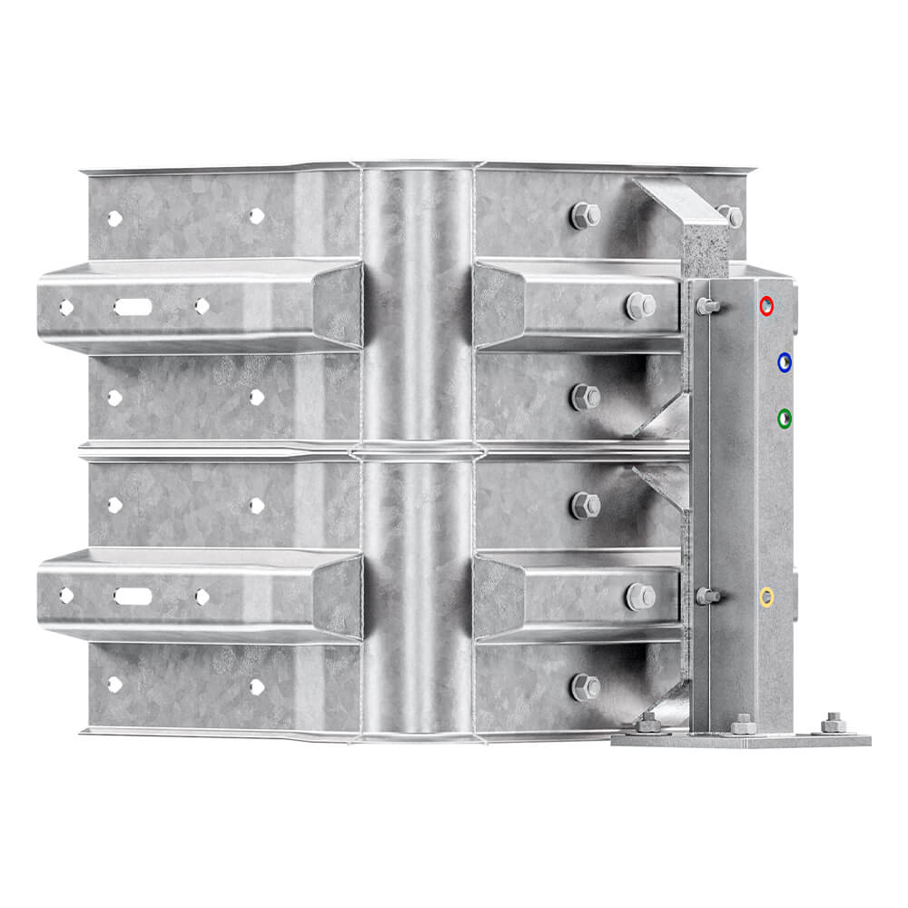 Leitplanken Verlängerungs-Bausatz Innen-Eckstück M50-2SP, Aufschrauben, Stahl, Profil B – Bild 4