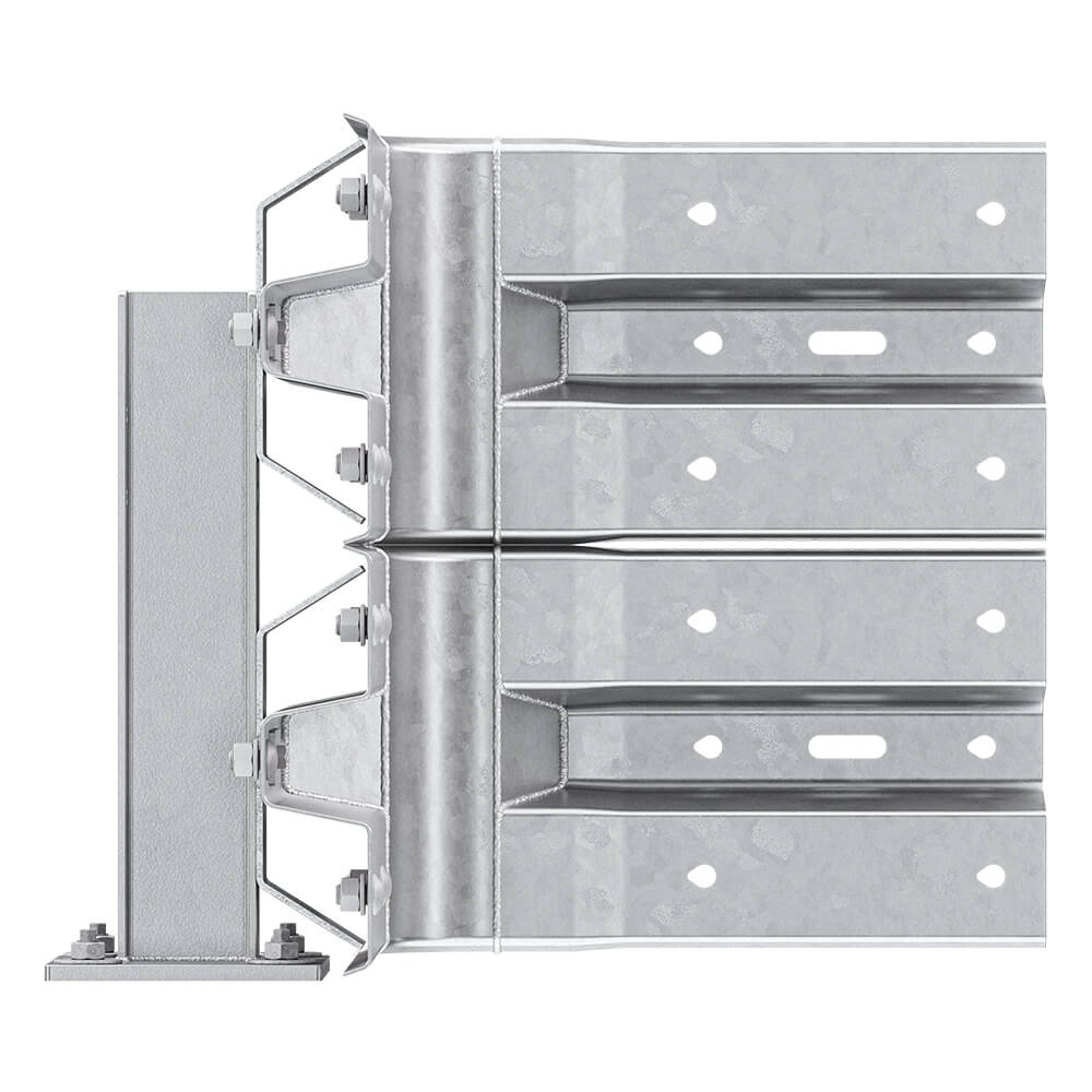 Leitplanken Verlängerungs-Bausatz Innen-Eckstück M50-2SP, Aufschrauben, Stahl, Profil B – Bild 7