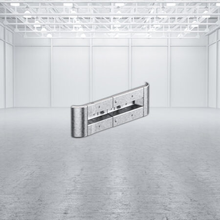 Kürzester Leitplanken-Komplett-Bausatz 105 cm zur Wandbefestigung, zum Anschrauben, Profil B