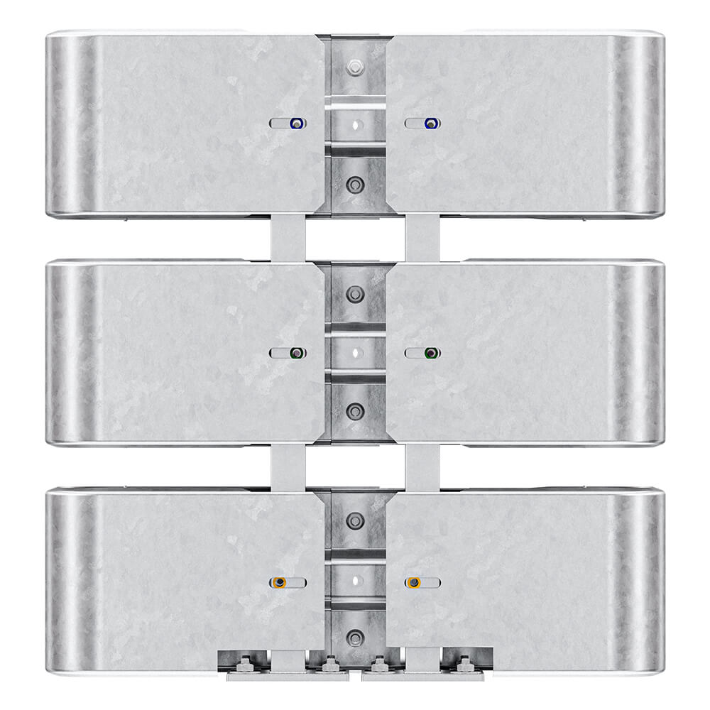 Kürzester Leitplanken-Komplett-Bausatz, M100-3SP, 105 cm, zum Aufschrauben, Stahl, Profil B – Bild 4
