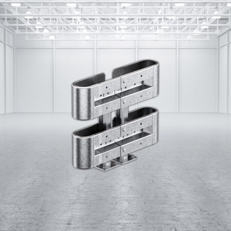 Kürzester Leitplanken-Komplett-Bausatz, M75-2SP, 105 cm, zum Aufschrauben, Stahl, Profil B
