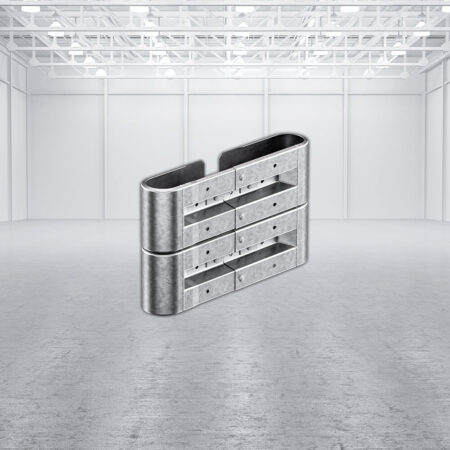 Kürzester Leitplanken-Komplett-Bausatz, M50-2SP, 105 cm, zum Aufschrauben, Stahl, Profil B