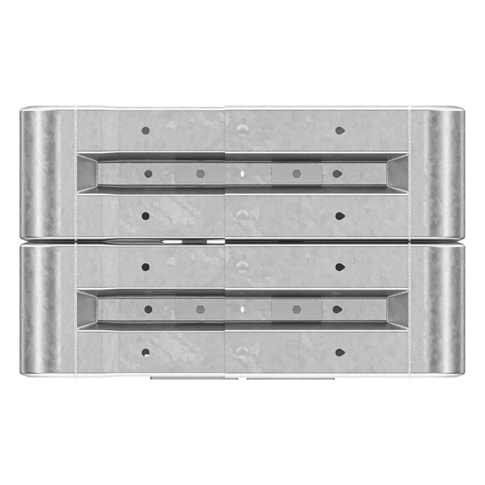 Kürzester Leitplanken-Komplett-Bausatz, M50-2SP, 105 cm, zum Aufschrauben, Stahl, Profil B – Bild 3