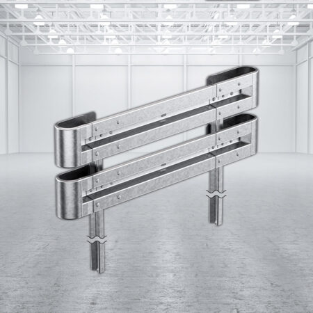 Leitplanken Komplett-Bausatz, 2-holmig, 2,13 m, zum Rammen, Stahl, Profil B