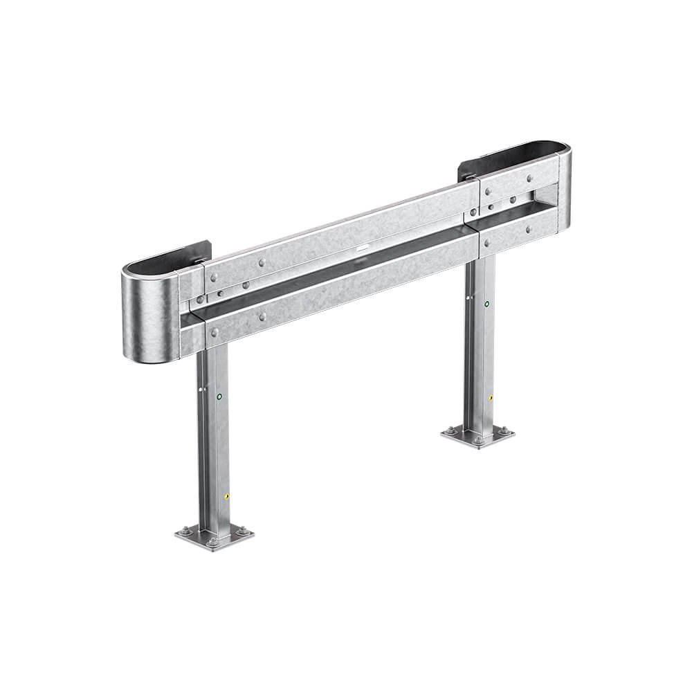 Leitplanken Komplett-Bausatz M100-1SP, 2,13 m, zum Aufschrauben, Stahl, Profil B – Bild 2