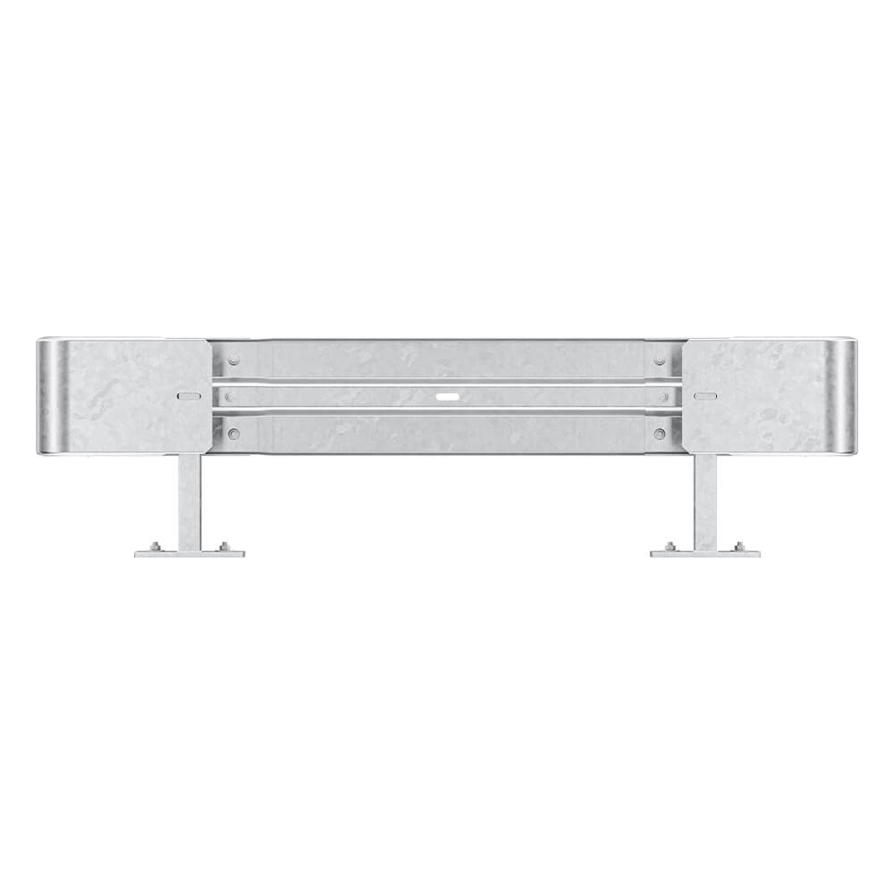 Leitplanken Komplett-Bausatz 2,13 Meter, IPE-Pfosten, Aufschrauben, Stahl, Profil B – Bild 4