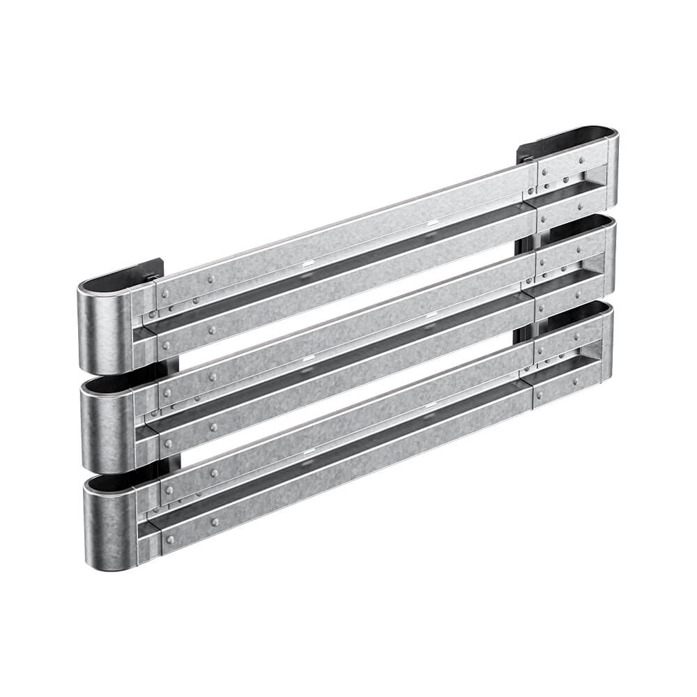 Leitplanken Komplett-Bausatz M100-3SP, 2,8 m, zum Aufschrauben, Stahl, Profil B – Bild 2