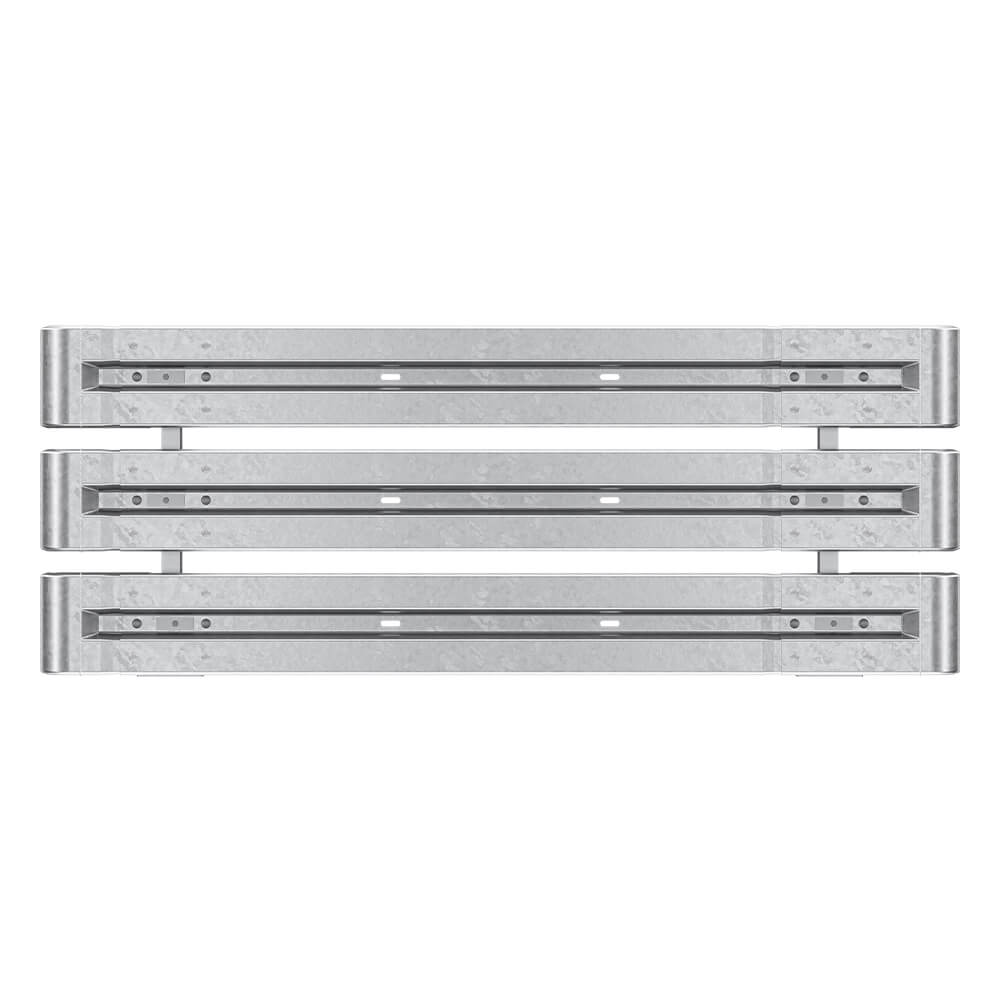 Leitplanken Komplett-Bausatz M100-3SP, 2,8 m, zum Aufschrauben, Stahl, Profil B – Bild 3