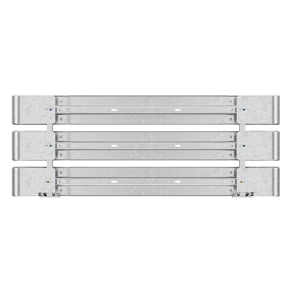 Leitplanken Komplett-Bausatz M100-3SP, 2,8 m, zum Aufschrauben, Stahl, Profil B – Bild 4