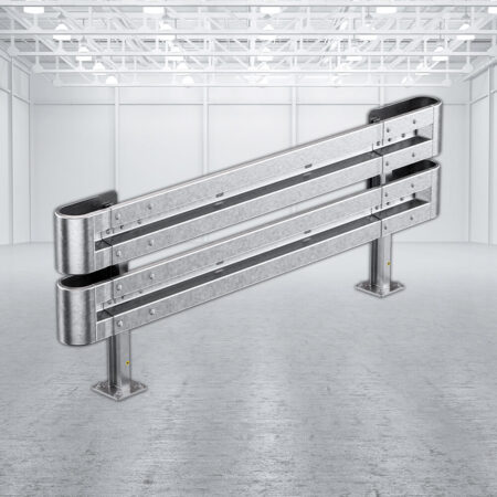 Leitplanken Komplett-Bausatz M100-2SP, 2,8 m, zum Aufschrauben, Stahl, Profil B