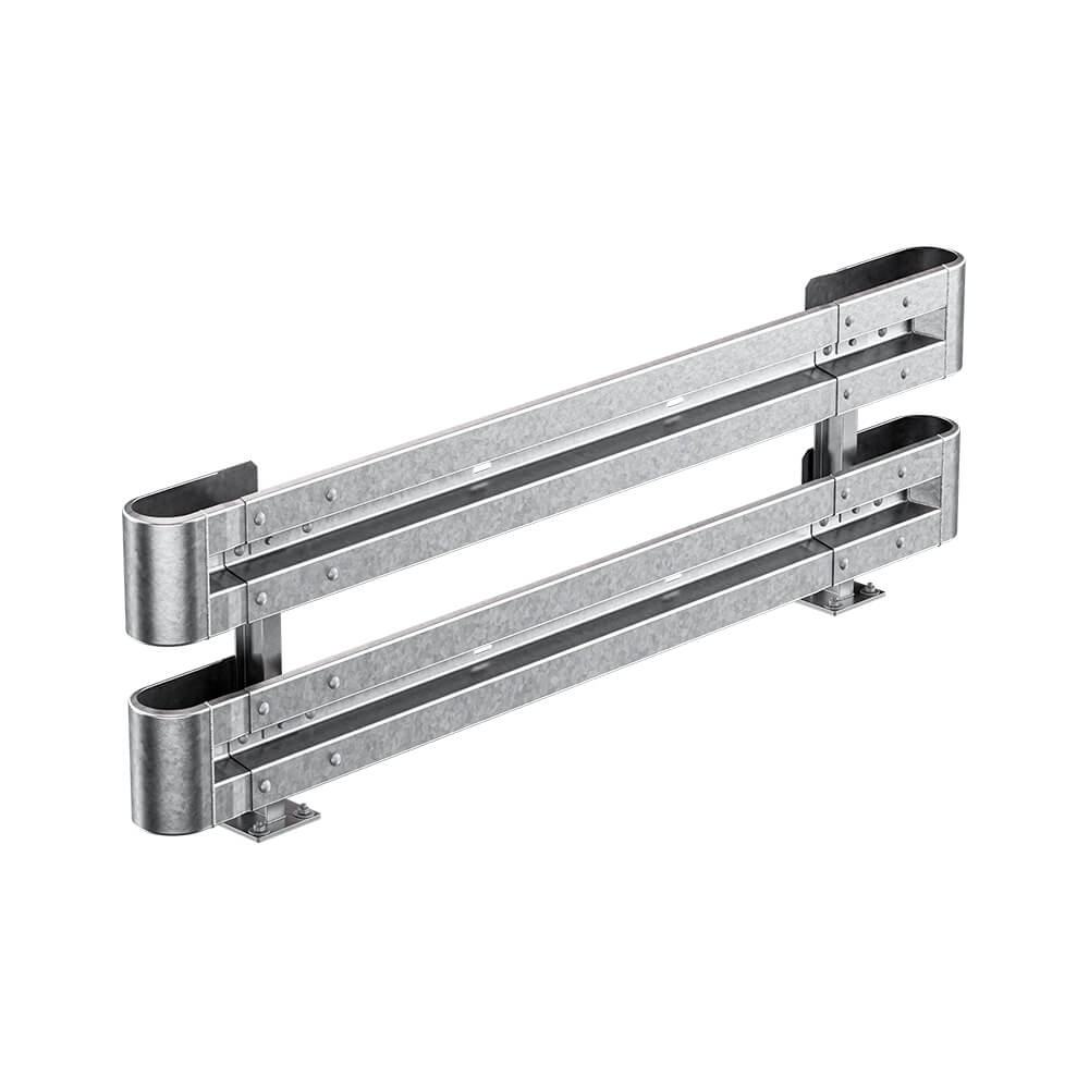 Leitplanken Komplett-Bausatz M75-2SP, 2,8 m, zum Aufschrauben, Stahl, Profil B – Bild 2