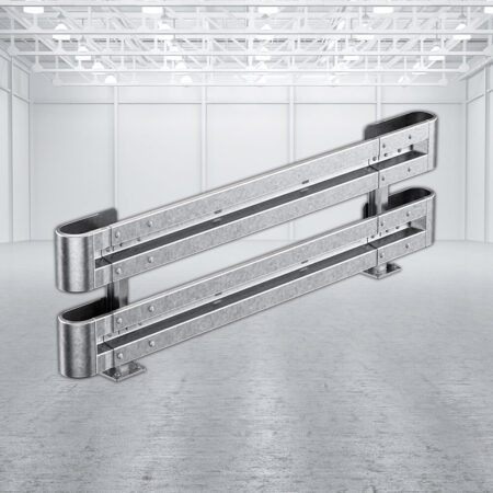 Leitplanken Komplett-Bausatz M75-2SP, 2,8 m, zum Aufschrauben, Stahl, Profil B