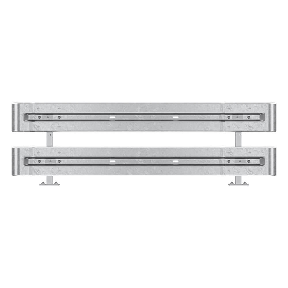 Leitplanken Komplett-Bausatz M75-2SP, 2,8 m, zum Aufschrauben, Stahl, Profil B – Bild 3