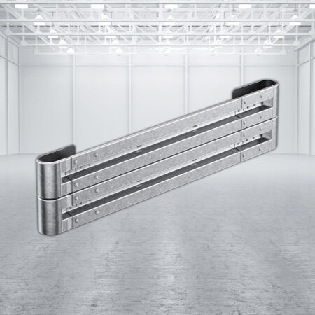 Leitplanken Komplett-Bausatz M50-2SP, 2,8 m, zum Aufschrauben, Stahl, Profil B