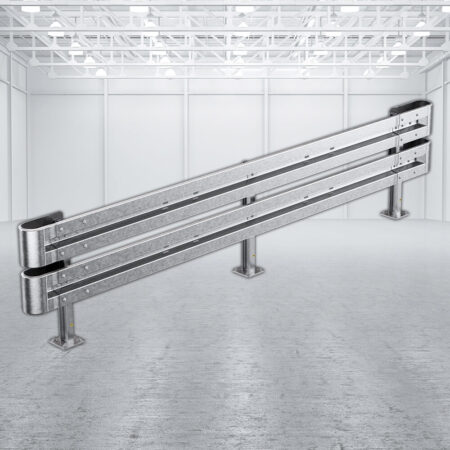 Leitplanken Komplett-Bausatz M100-2SP, 4,8 m, zum Aufschrauben, Stahl, Profil B